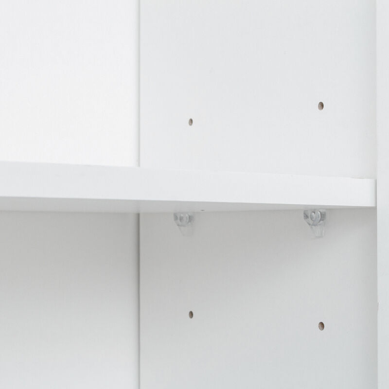 70.87" Tall Wardrobe & Kitchen Cabinet, with 6-Doors, 1-Open Shelves and 1-Drawer for bedroom, White