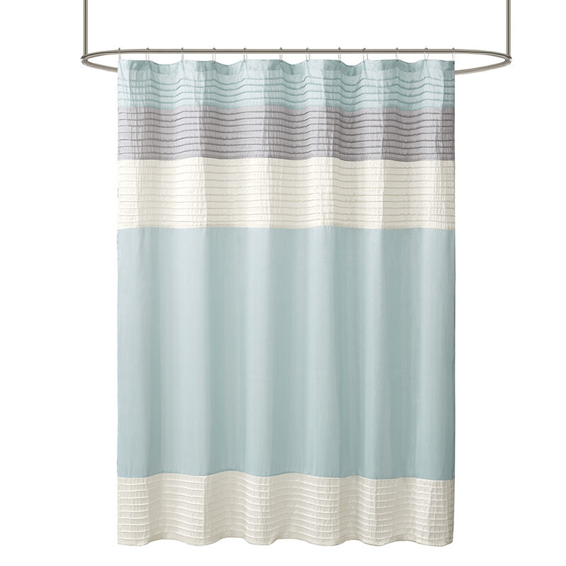 Gracie Mills Nixon Faux Silky Lightweight Shower Curtain