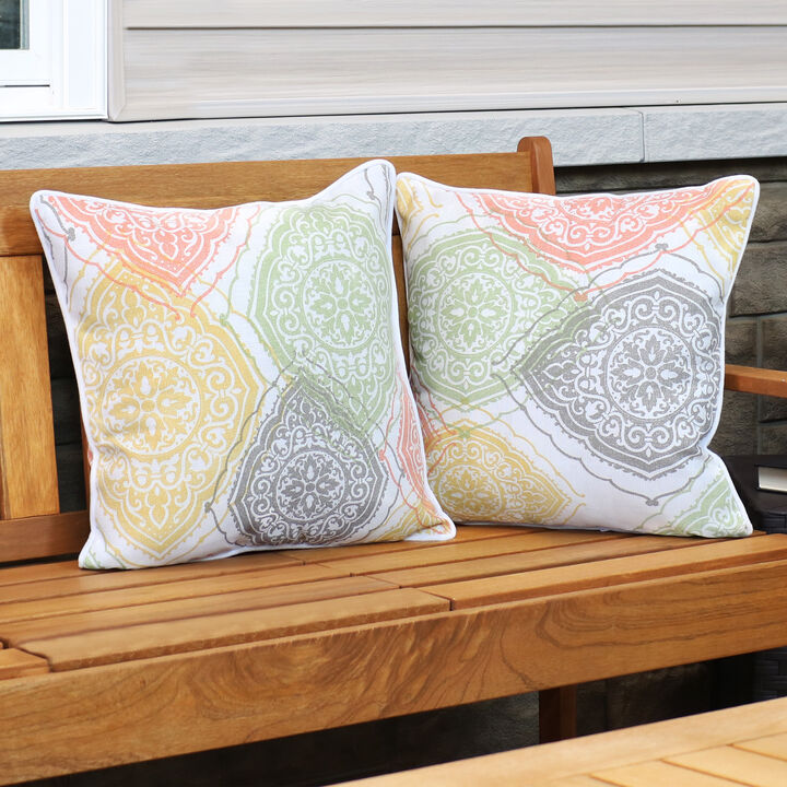Sunnydaze Indoor/Outdoor Square Throw Pillow - 16 in