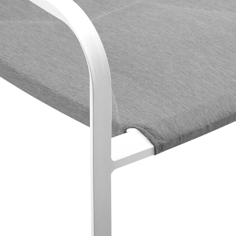 Raleigh Stackable Outdoor Patio Aluminum Dining Armchair-Benzara