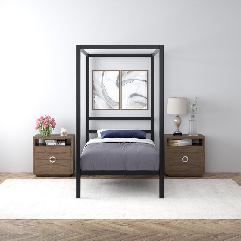 Atwater Living Cara Metal Square Canopy Bed