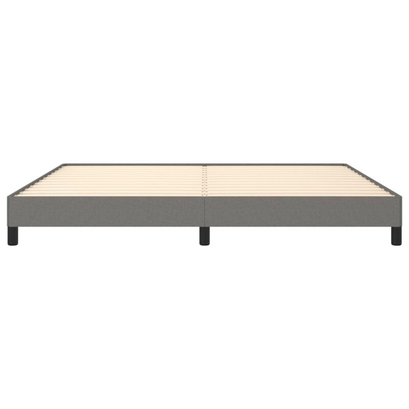vidaXL Bed Frame Dark Gray 76"x79.9" King Fabric