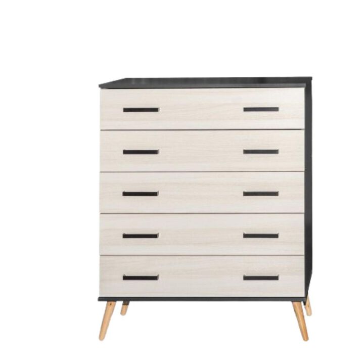 Eli Mid-Century Modern 5 Drawer Chest