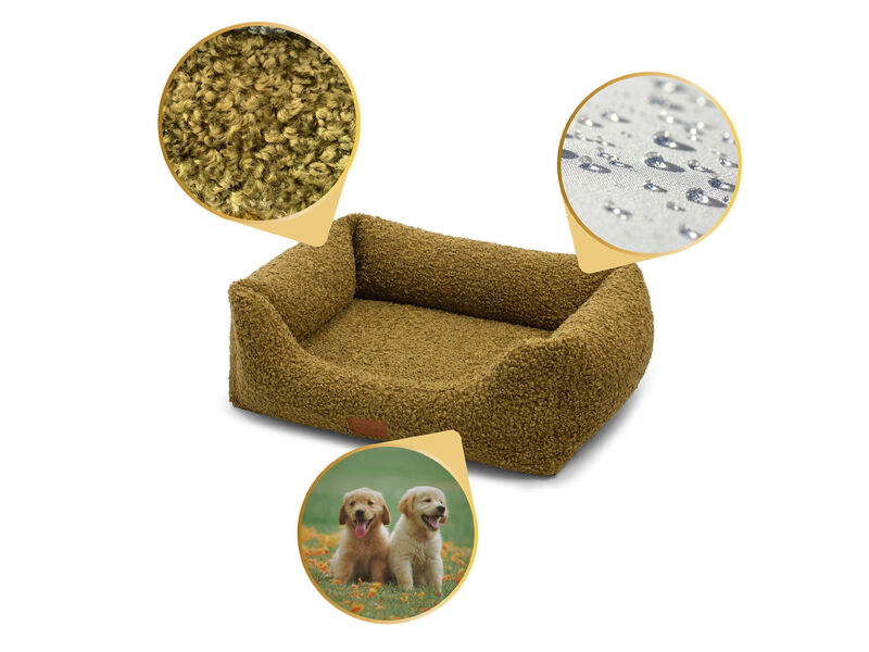 Milo Dog Ergonomic Sofa - Medium, Green Luxurious Removable Fabric
