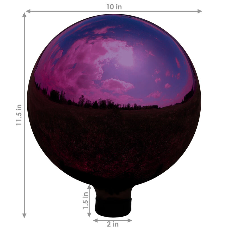 Sunnydaze Set of 2 10" Mirrored Stainless Steel Gazing Globe