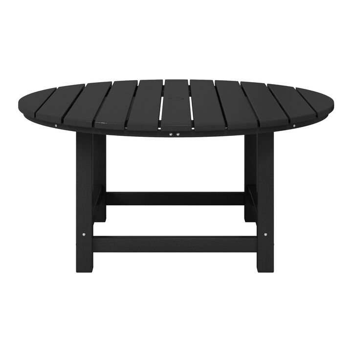 WestinTrends Low Outdoor HDPE Round Patio Coffee Table