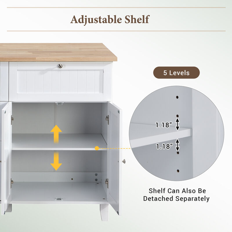 Streamdale Farmhouse Drop Leaf Island Set with 2 Seatings