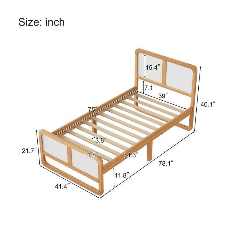 Merax Solid Wood Platform Bed