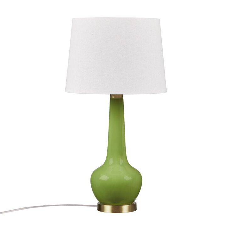 Gracie Mills Lopez Genie Glow Ceramic Gold Metal LED Table Lamp