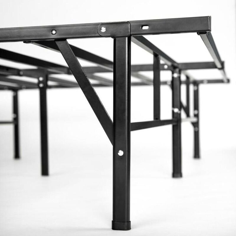 Hivvago Queen size Sturdy Black Metal Platform Bed Frame