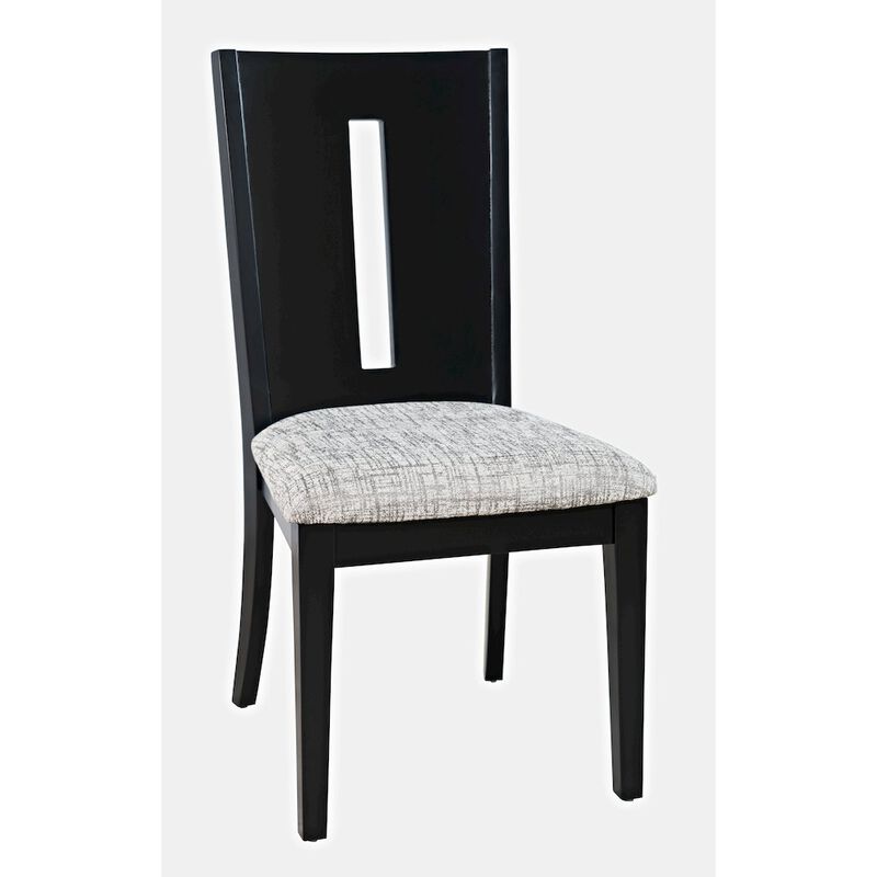Jofran Urban Icon Contemporary 42 Round Five-Piece Dining Set with Upholstered Chairs