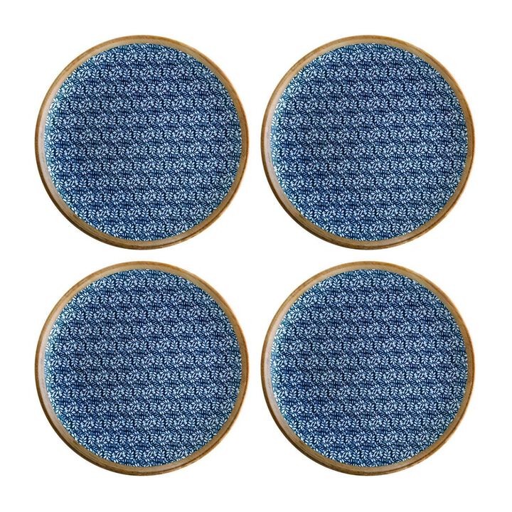 Calif dia.12" Round Decorated Porcelain Plate (Set of 4)
