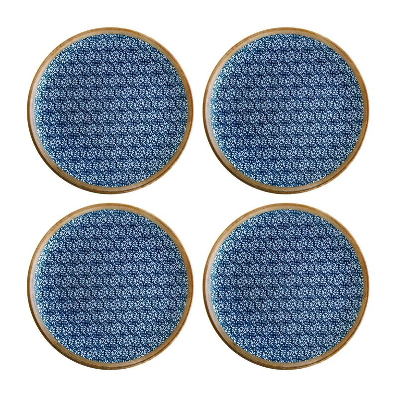 Calif dia.12" Round Decorated Porcelain Plate (Set of 4)