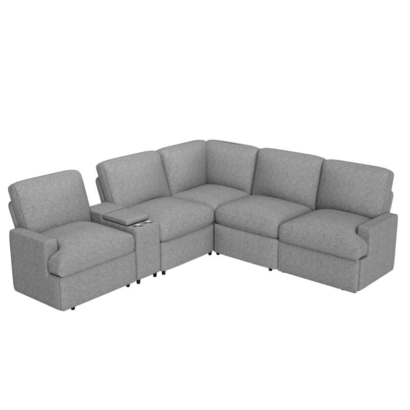 104" Power Recliner Corner Sofa Home Theater Reclining Sofa Sectional