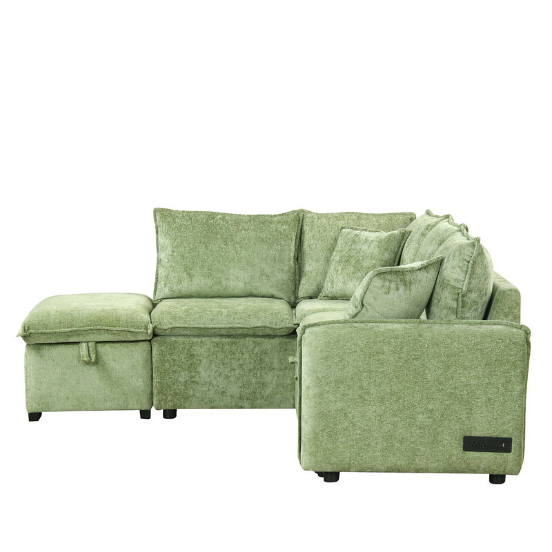 Merax L-shape Convertible Sofa Bed Sectional Sofa