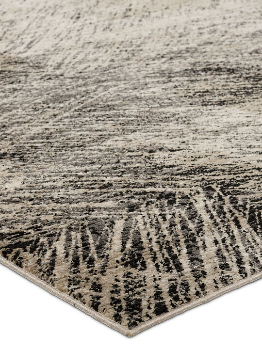 Graphite Dairon Black 2'8" x 8' Runner Rug