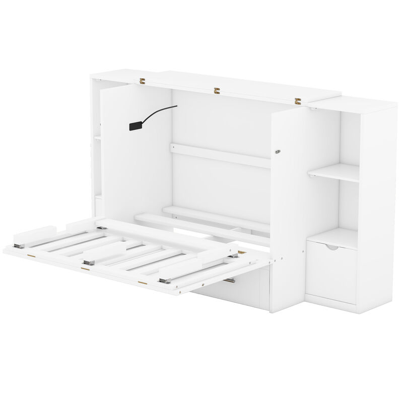 Merax Murphy Bed with Shelves