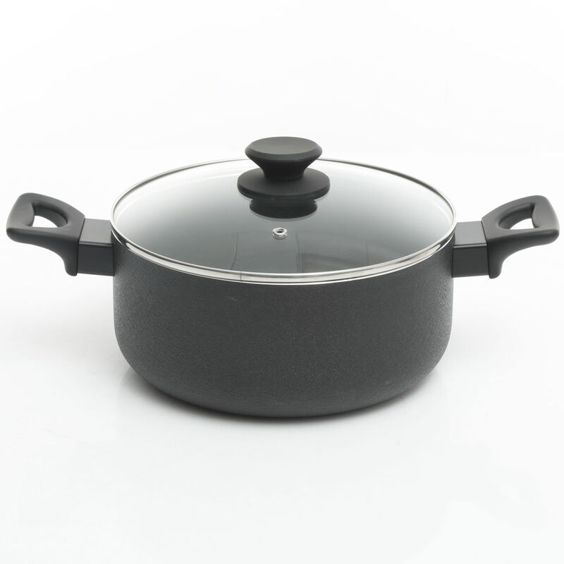 Oster Ashford 10 Piece Aluminum Nonstick Cookware Set in Black