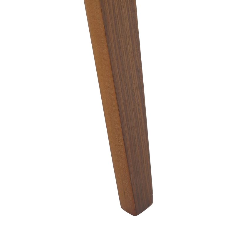 LeisureMod Pelya Mordern Wooden Dining Stool in Brown