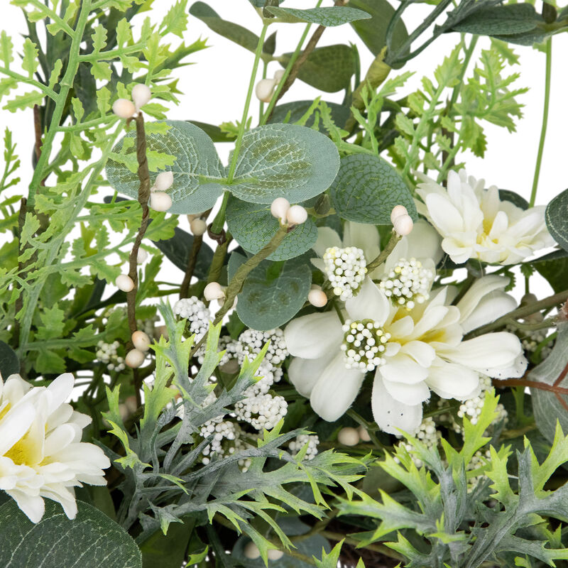 Fern and Eucalyptus Floral Spring Wreath - 24"