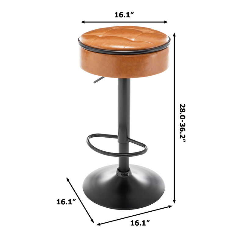 Comfortable Swivel Barstools with Adjustable Height, Storage, and Multipurpose Use