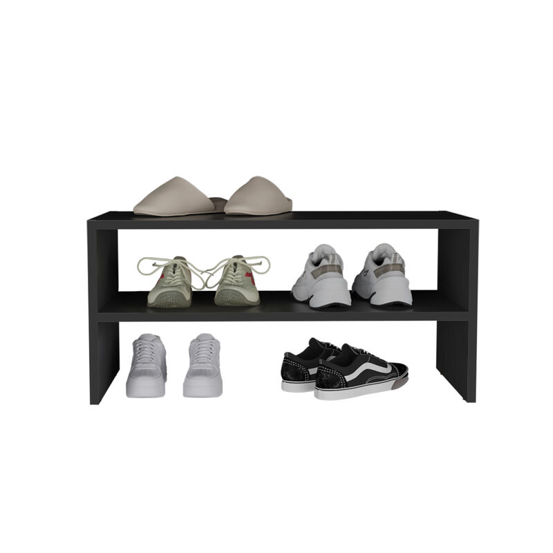 Stackable Shoe Rack Howard, Bedroom, Black