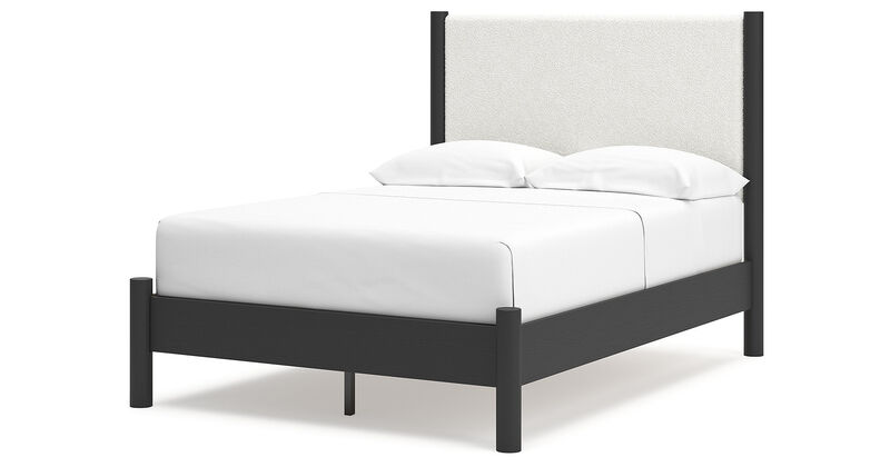 Full Upholstered Panel Bed