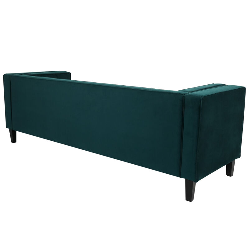 Merax Upholstered Tufted Coach Velvet Sofa