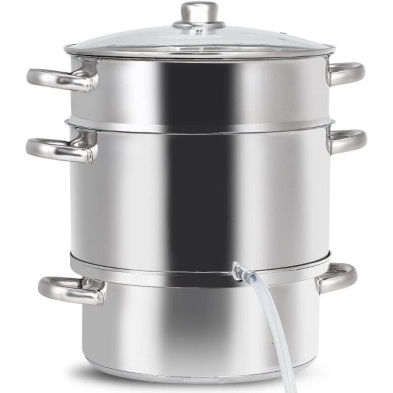 Hivvago 11 Quart Stainless Steel Steamer / Fruit Vegetable Juicer