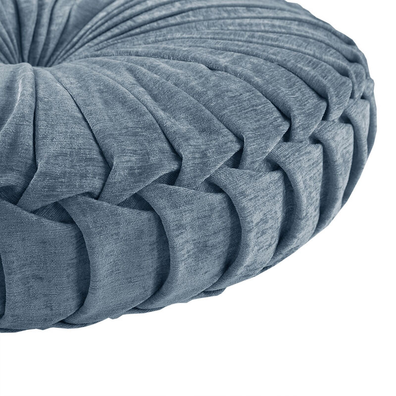 Gracie Mills Yvonne Plush Round Chenille Floor Pillow Cushion