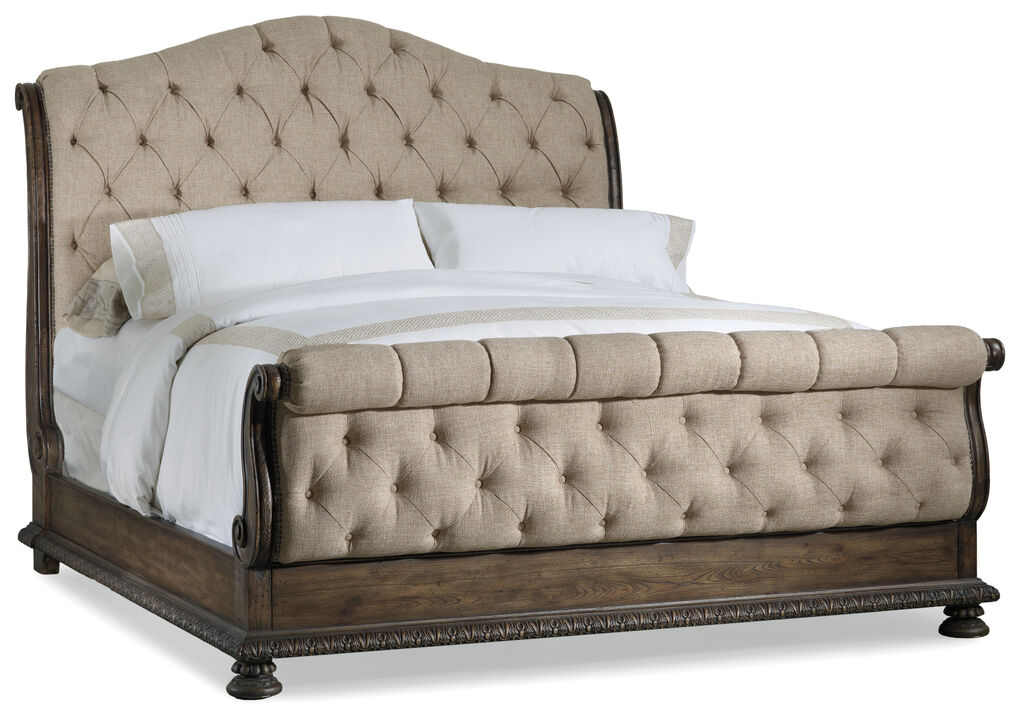 Rhapsody King Tufted Bed in Beige