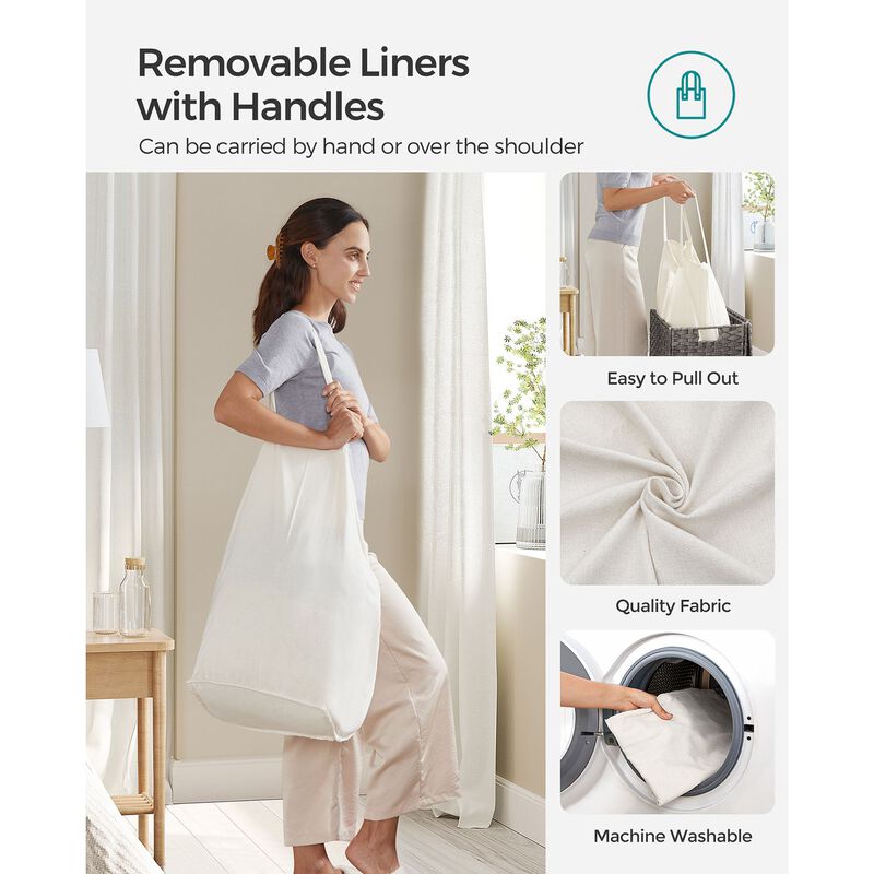 Collapsible Laundry Hamper Space-Saving Design with Easy-to-Carry Handles