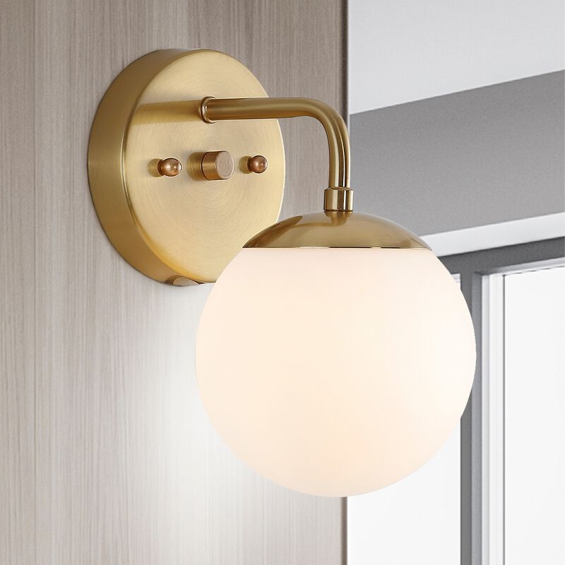 Louis Parisian Globe Metalfrosted Glass Modern Contemporary LED Vanity