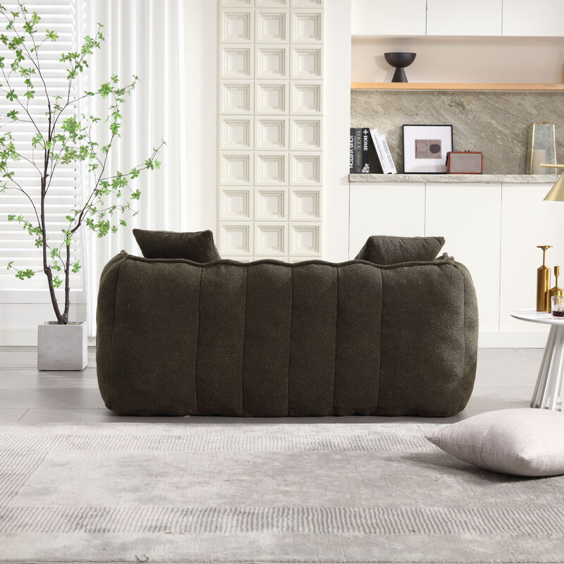 Merax Chenille Lazy Bean Bag Loveseat for Living Room