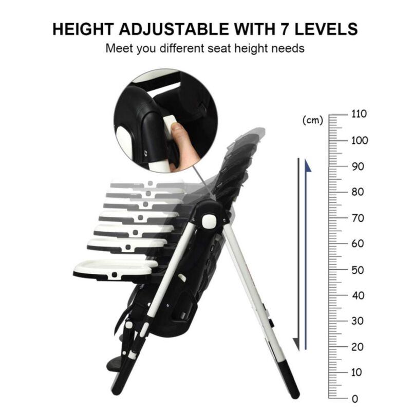 Hivvago Foldable High chair with Multiple Adjustable Backrest