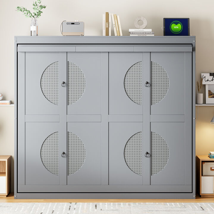 Merax Murphy Bed Cabinet Wall Bed