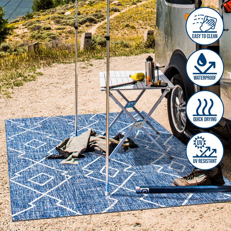 Carwa Tribal Diamond Trellis Indoor/Outdoor Area Rug