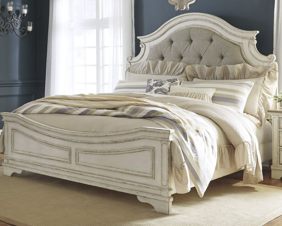 Realyn King Upholstered Panel Bed