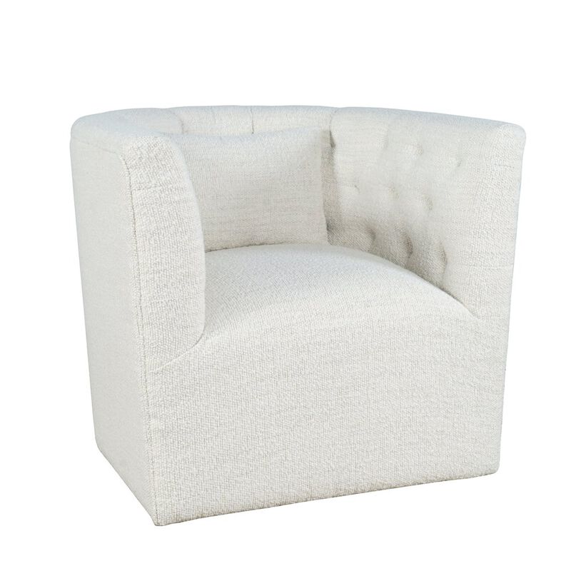 Jofran Everly Boucle Modern Transitional Swivel Accent Chair