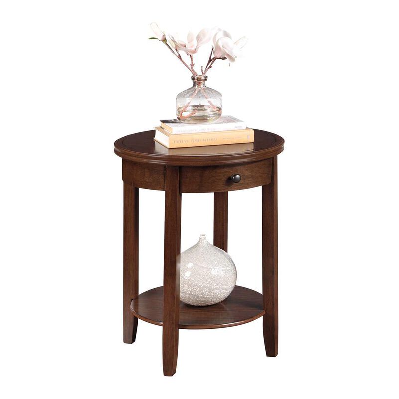 Convenience Concepts American Heritage Baldwin 1 Drawer End Table with Shelf