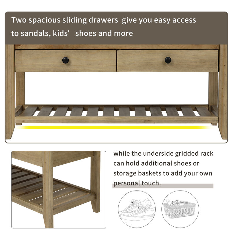 Merax Multipurpose Entryway Storage Bench