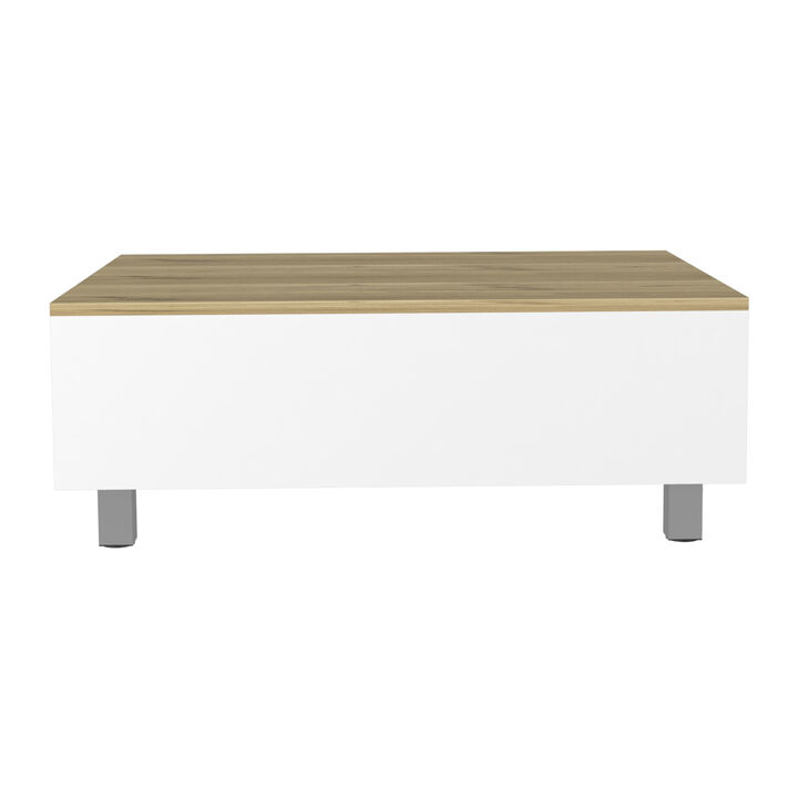 Lift Top Coffee Table Annapolis, Living Room, White / Light Oak