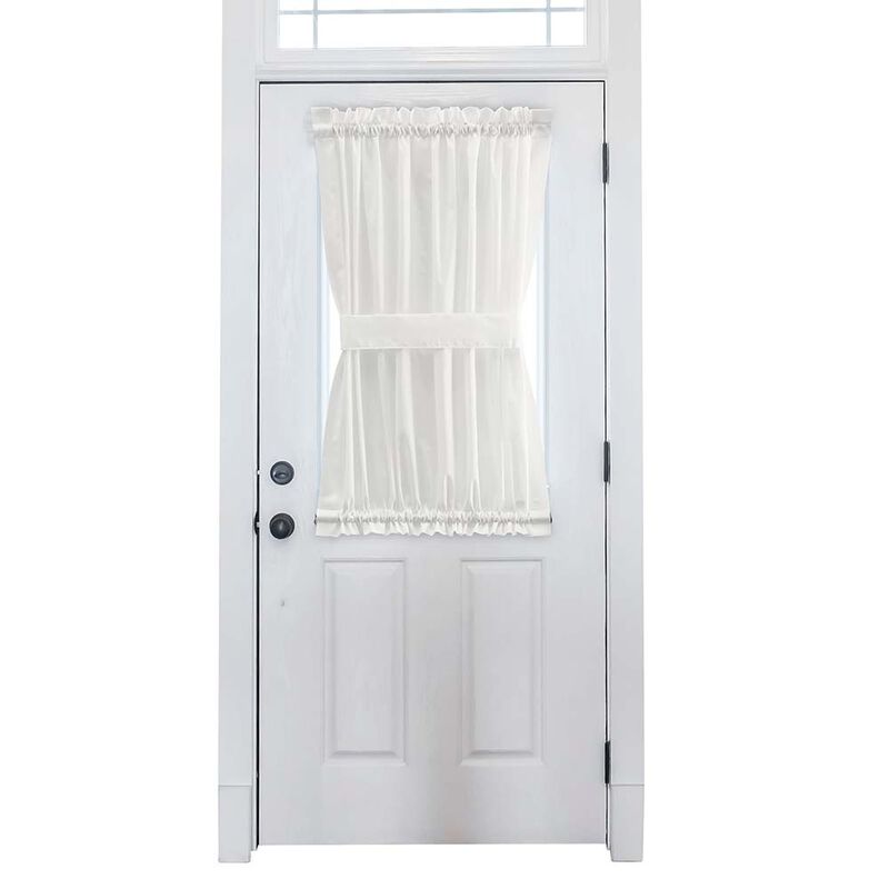 Ellis Stacey 1.5" Rod Pocket High Quality Fabric Solid Color Door Panel 41"x72" Ice Cream