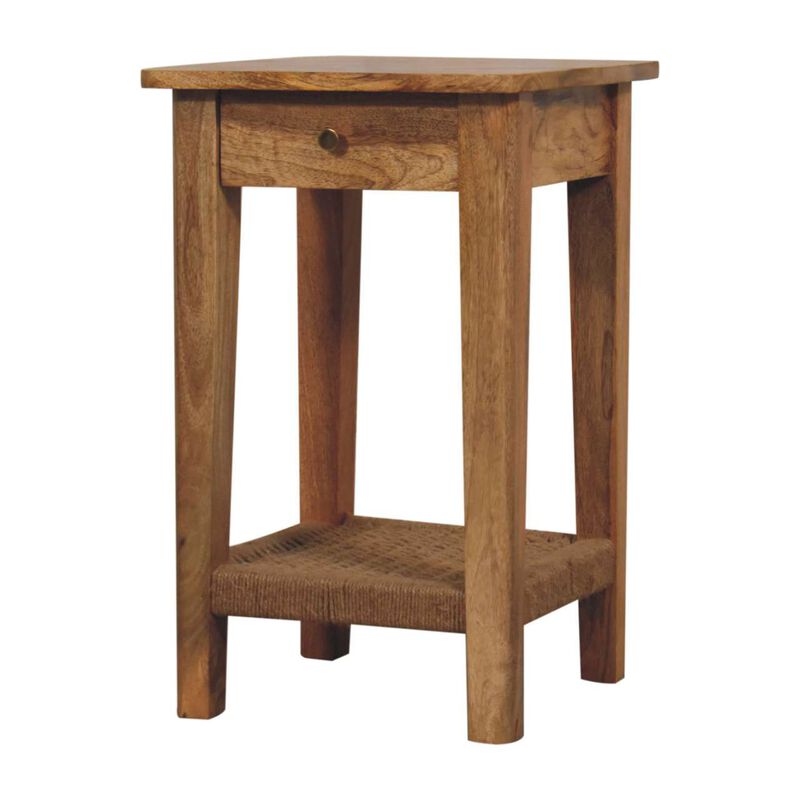 Artisan Furniture Solid Wood Rope End Table