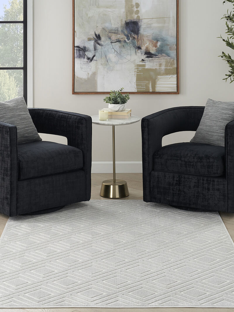 Care Free CAF03 Light Gray 3'11" x 5'11" Rug