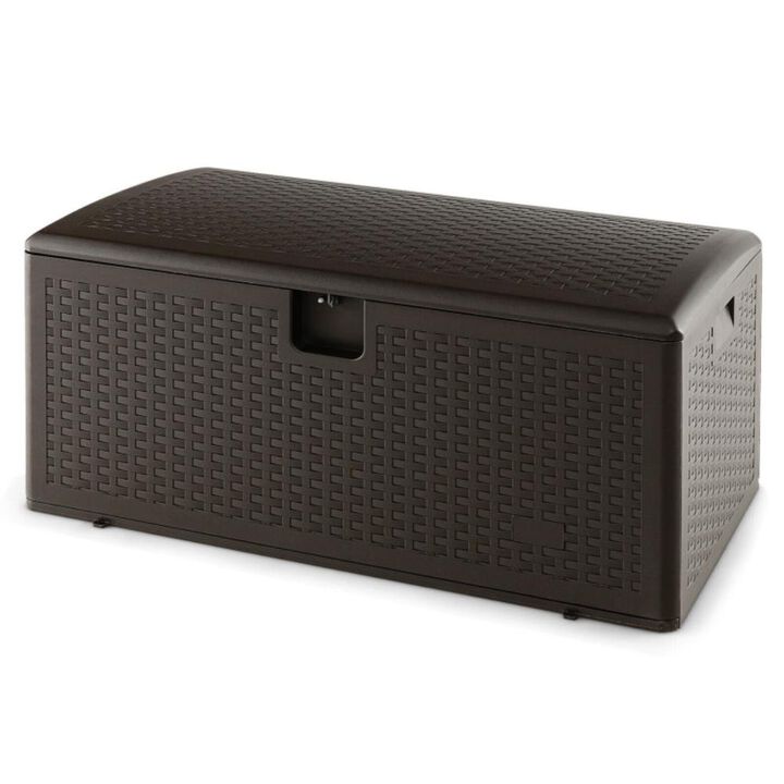 Hivvago 31/73/100 Gallon All Weather Storage Container with Lockable Lid