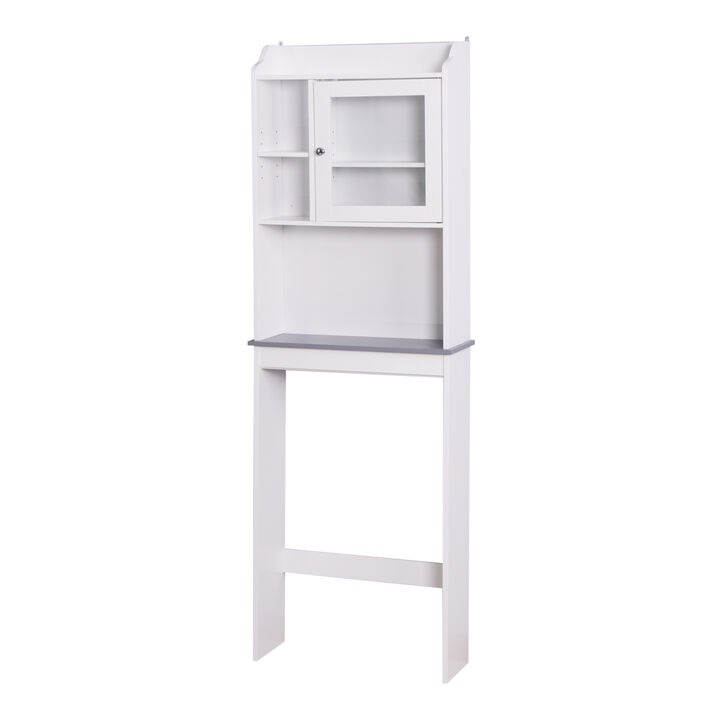 Modern Over The Toilet Space Saver Organization Wood Storage Cabinet for Home, Bathroom -White Modern Over The Toilet Space Saver Organization Wood Storage Cabinet For Home, Bathroom