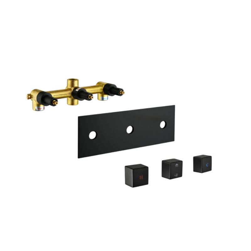 Luxury Rainfall Shower System with Matte Brass Finish and Handheld Shower Wand