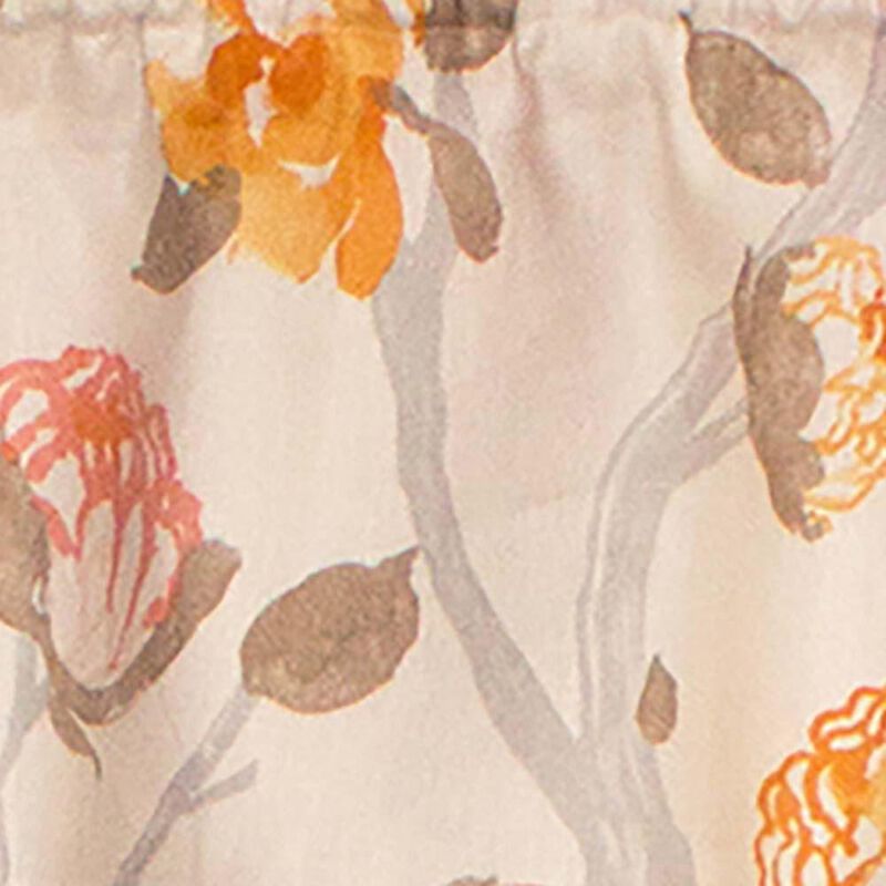 RLF Home Yoshino Tailored Window Treatment Valance 3" Rod Pocket 50" x 14" Kumquat
