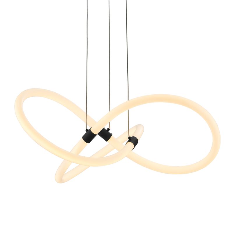 Daisy Chandelier Matte Black Silicone Integrated LED Dimmable